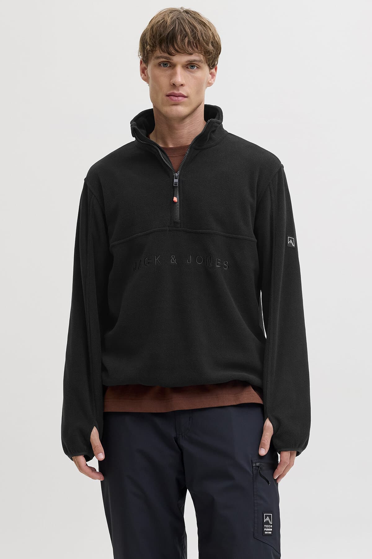 پولار مردانه Jack & Jones یقه زیپدار Alpes Half Fleece مدل 12284828 پولار مردانه Jack & Jones یقه زیپدار Alpes Half Fleece مدل 12284828