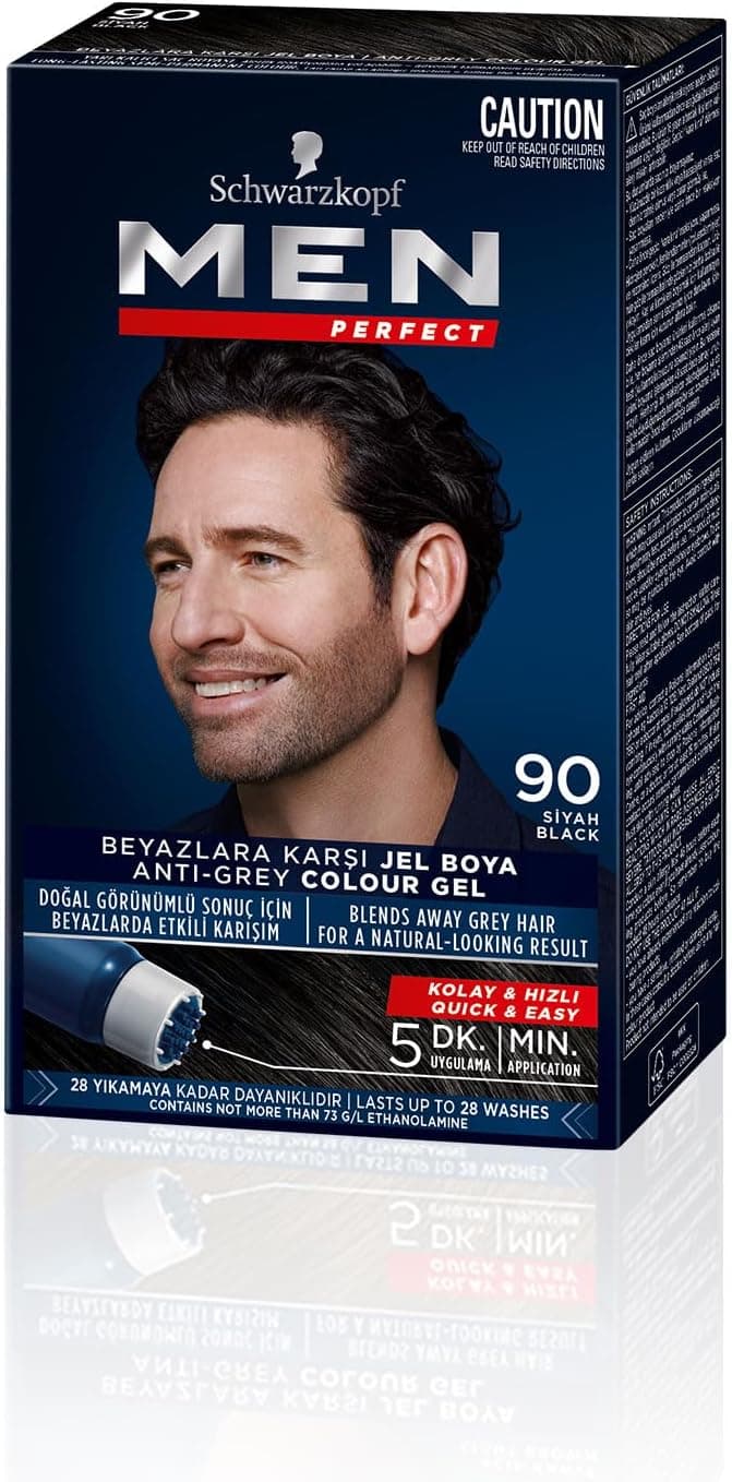 رنگ مو مردانه Schwarzkopf Men Perfect مشکی مدل 90 رنگ مو مردانه Schwarzkopf Men Perfect مشکی مدل 90