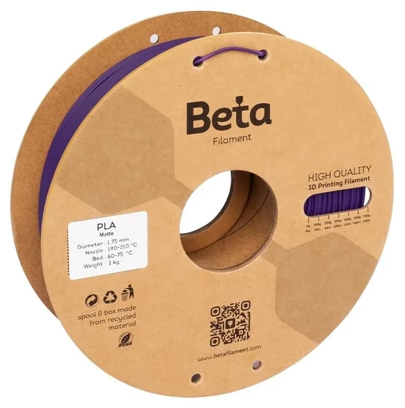 فیلامنت Beta PLA-Matte رنگ بنفش انگوری فیلامنت Beta PLA-Matte رنگ بنفش انگوری