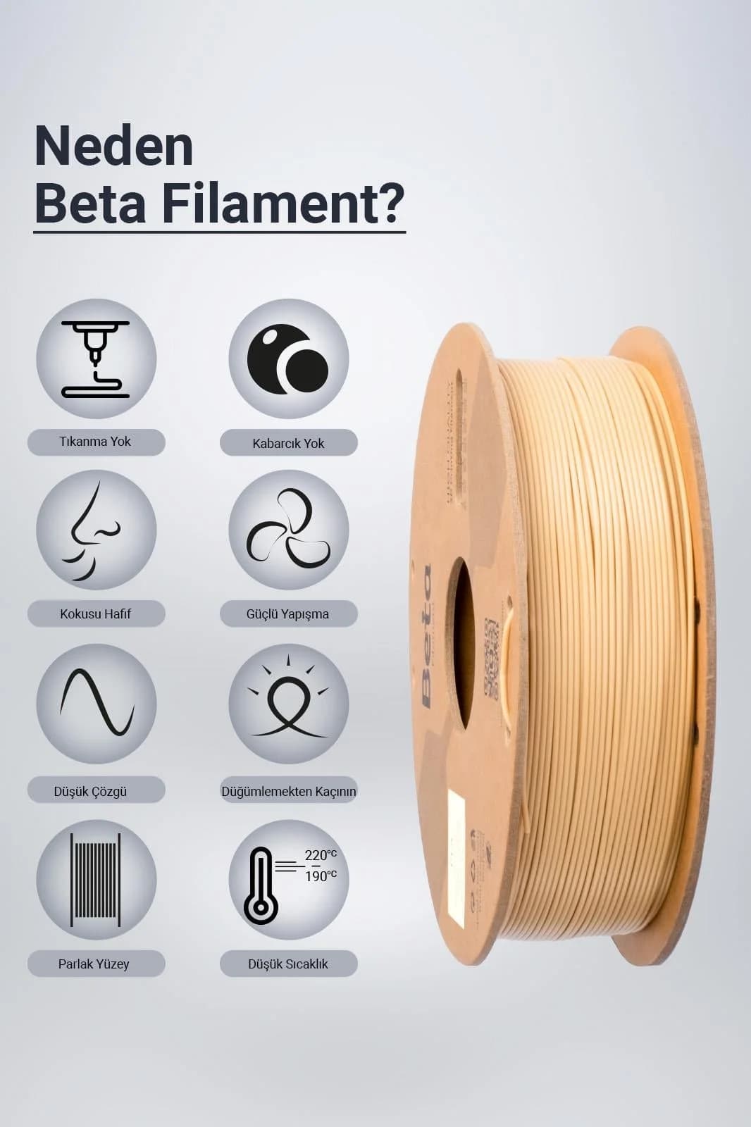 فیلامنت Beta مدل PLA+ رنگ پوستی طبیعی فیلامنت Beta مدل PLA+ رنگ پوستی طبیعی