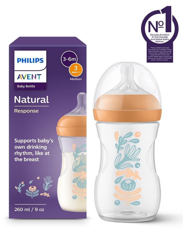 شیشه شیر Philips Avent 260 ml نوک جریان متوسط 3 طرح جنگلی مدل SCY903/74 شیشه شیر Philips Avent 260 ml نوک جریان متوسط 3 طرح جنگلی مدل SCY903/74