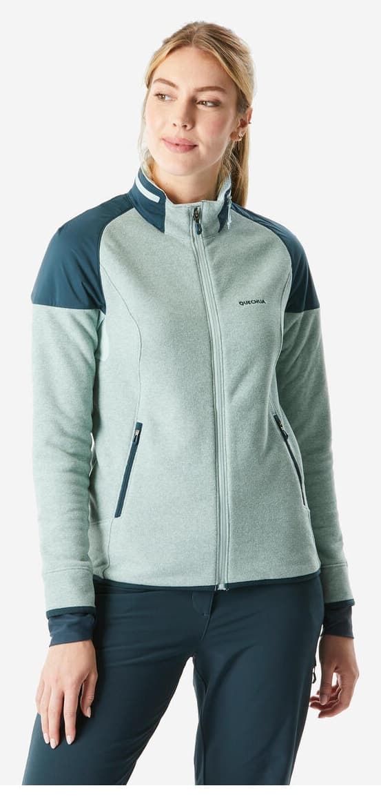 ژاکت پولار زنانه Decathlon Quechua گرمنگهدار سبز مدل MH500 Mountain ژاکت پولار زنانه Decathlon Quechua گرمنگهدار سبز مدل MH500 Mountain