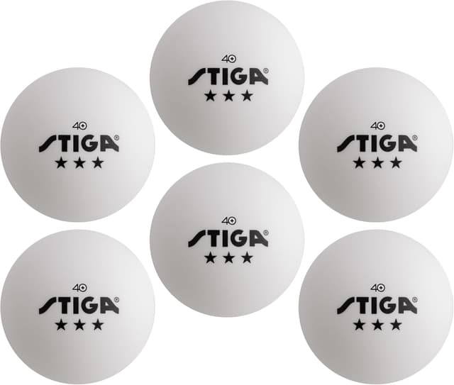 توپ پینگپنگ 3 ستاره STIGA سایز استاندارد 40mm بسته 6 عددی سفید توپ پینگپنگ 3 ستاره STIGA سایز استاندارد 40mm بسته 6 عددی سفید
