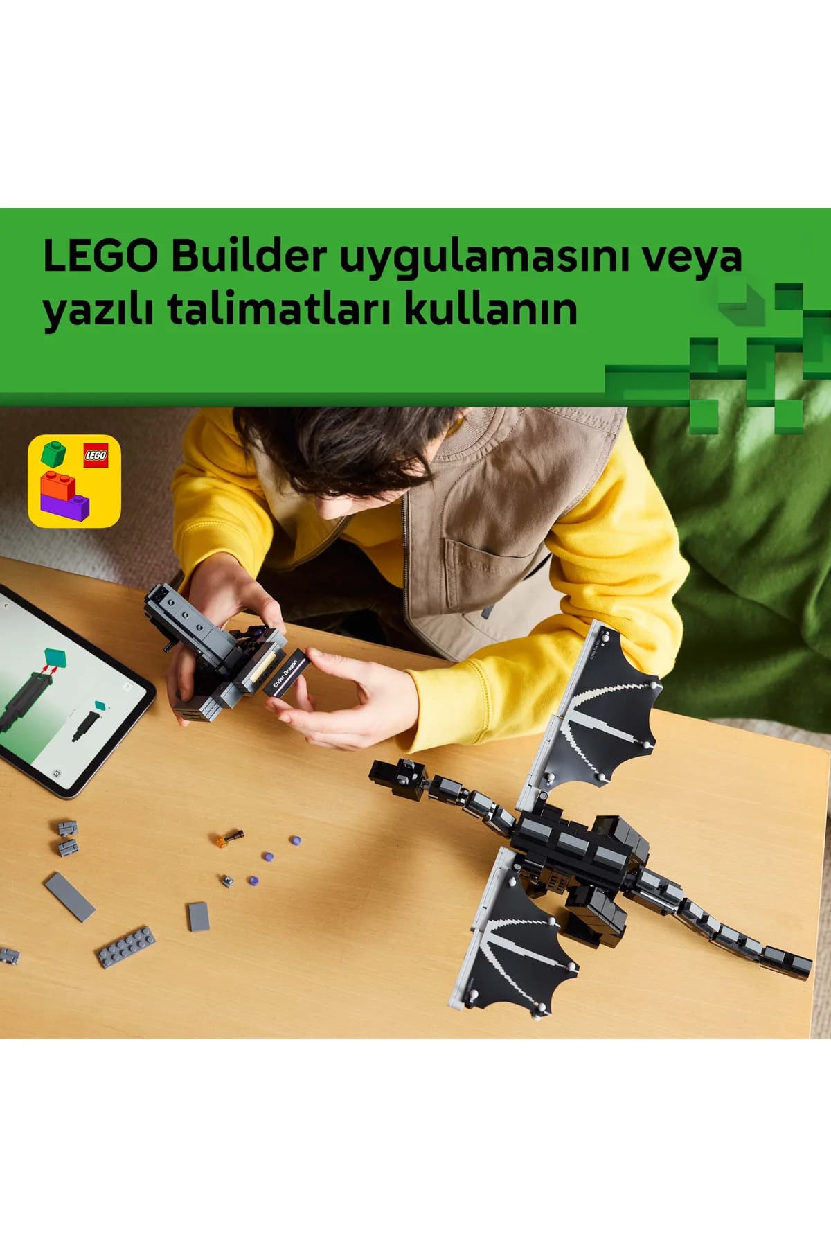ست ساختنی برای کودکان بالای ۱۰ سال لگو Minecraft اژدهای Ender مدل 21595، 710 قطعه ست ساختنی برای کودکان بالای ۱۰ سال لگو Minecraft اژدهای Ender مدل 21595، 710 قطعه