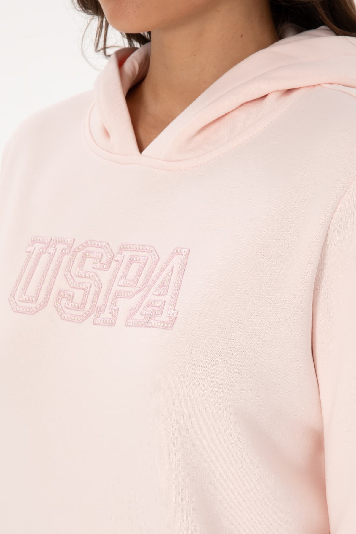 سوئیشرت زنانه U.S. Polo Assn. صورتی روشن شاردون با کلاه مدل 50313566-VR078 سوئیشرت زنانه U.S. Polo Assn. صورتی روشن شاردون با کلاه مدل 50313566-VR078