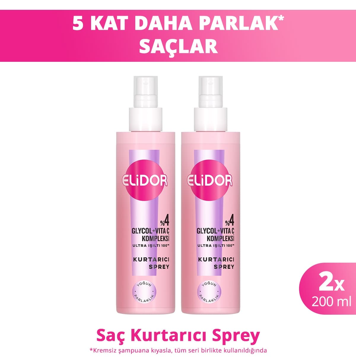 اسپری ترمیمکننده مو Elidor Ultra با براقیت و درخشندگی شدید 200 ml x2 اسپری ترمیمکننده مو Elidor Ultra با براقیت و درخشندگی شدید 200 ml x2