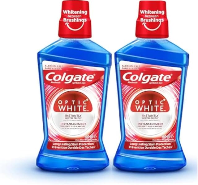 دهانشویه Colgate سفیدکننده Optic White 500 ml 2pack دهانشویه Colgate سفیدکننده Optic White 500 ml 2pack