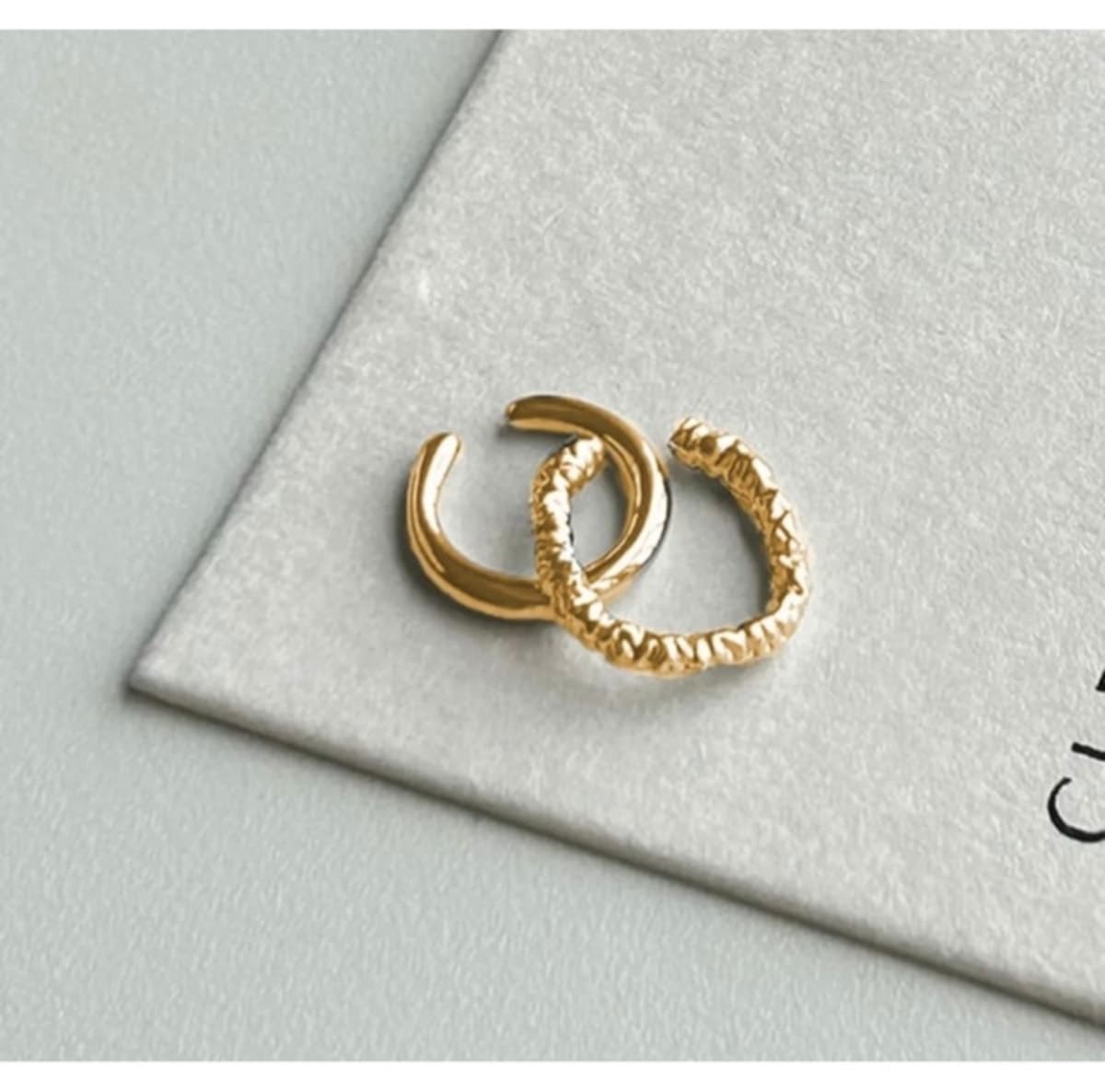 گوشواره کاف زنانه Genel Markalar غضروف Gold Cuff 2'Li گوشواره کاف زنانه Genel Markalar غضروف Gold Cuff 2'Li
