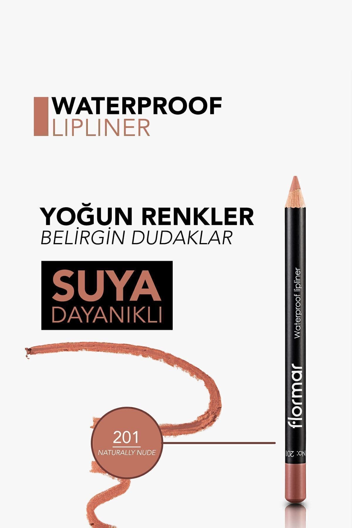 خط لب ضدآب Flormar رنگ نود مدل 201 NTRLLY NUDE خط لب ضدآب Flormar رنگ نود مدل 201 NTRLLY NUDE