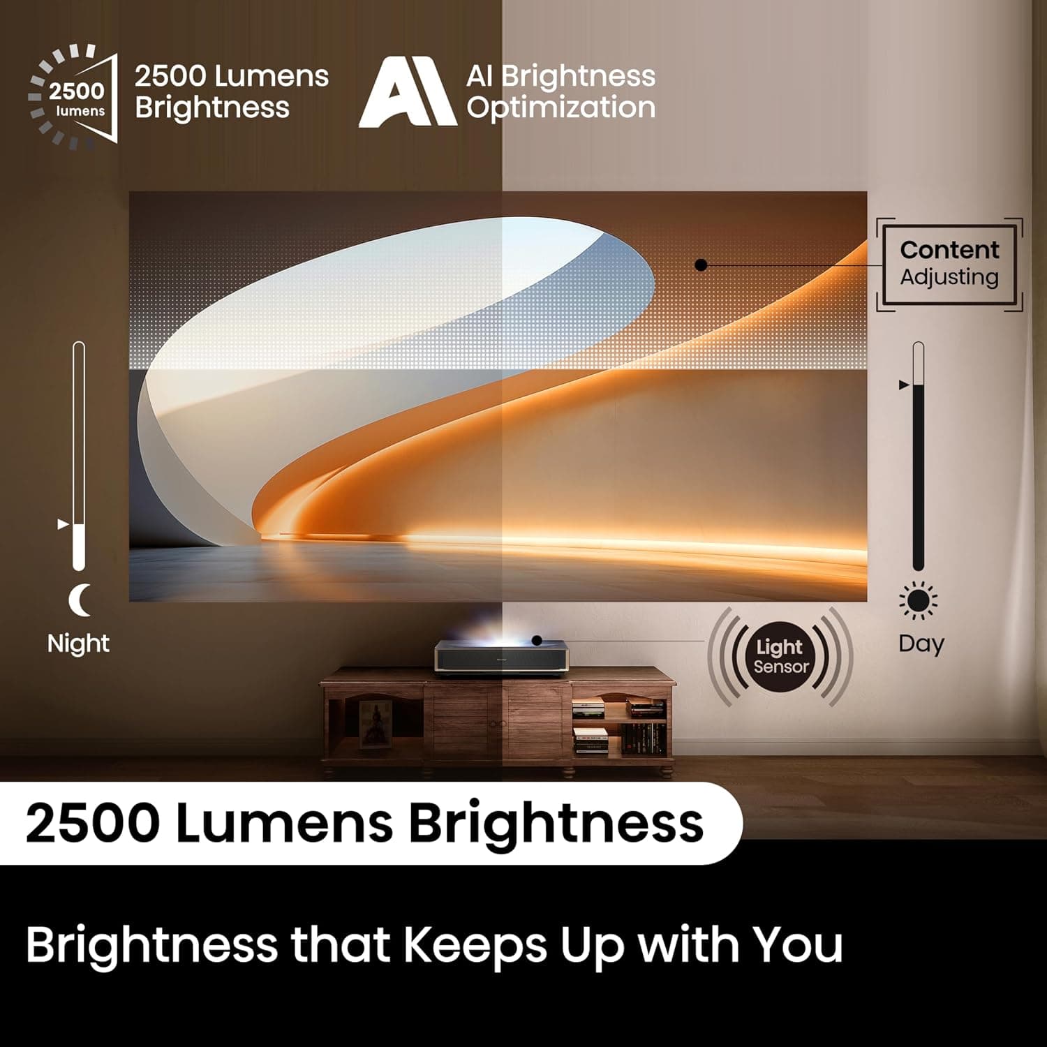 پروژکتور سینمای لیزری Hisense با پرتاب فوقکوتاه 4K UHD TriChroma، هوشمند VIDAA، مدل PT1 پروژکتور سینمای لیزری Hisense با پرتاب فوقکوتاه 4K UHD TriChroma، هوشمند VIDAA، مدل PT1