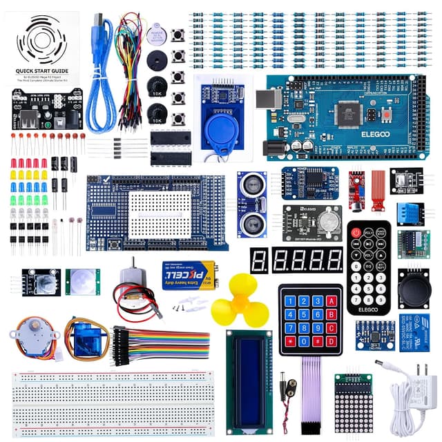 کیت آموزشی شروع پروژه ELEGOO Mega 2560 سازگار با Arduino IDE همراه با آموزش کیت آموزشی شروع پروژه ELEGOO Mega 2560 سازگار با Arduino IDE همراه با آموزش