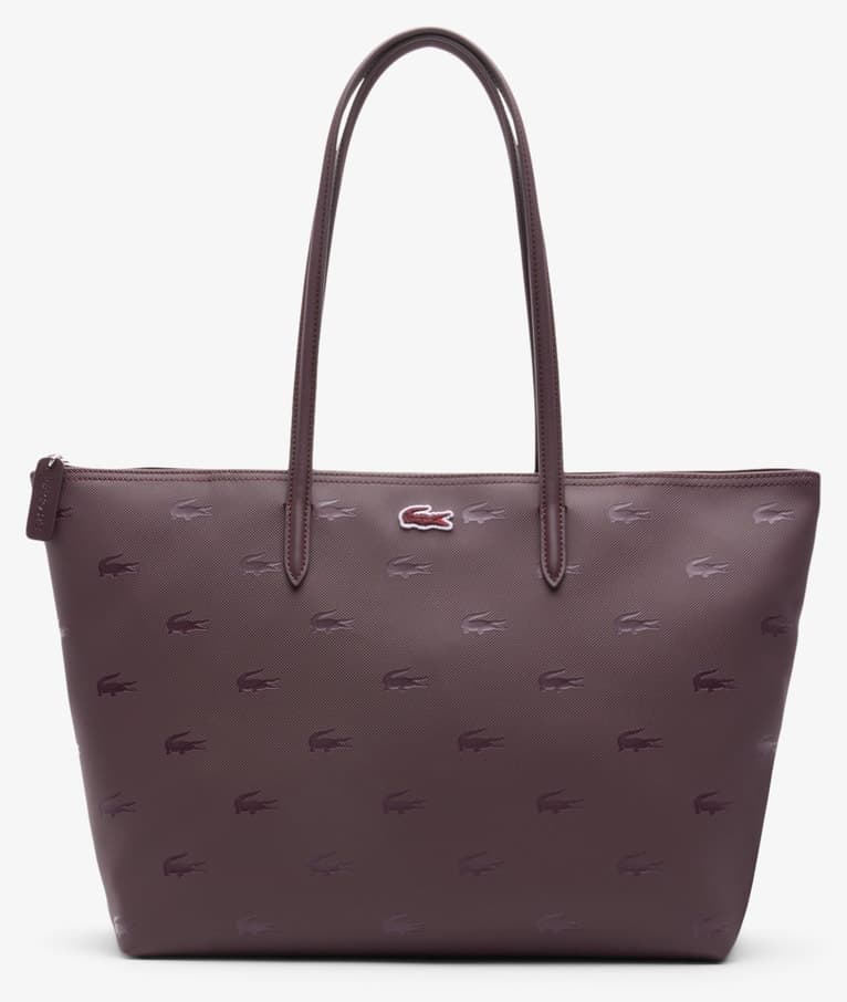 کیف دوشی زنانه Lacoste طرحدار زرشکی سایز بزرگ مدل L.12.12 کیف دوشی زنانه Lacoste طرحدار زرشکی سایز بزرگ مدل L.12.12