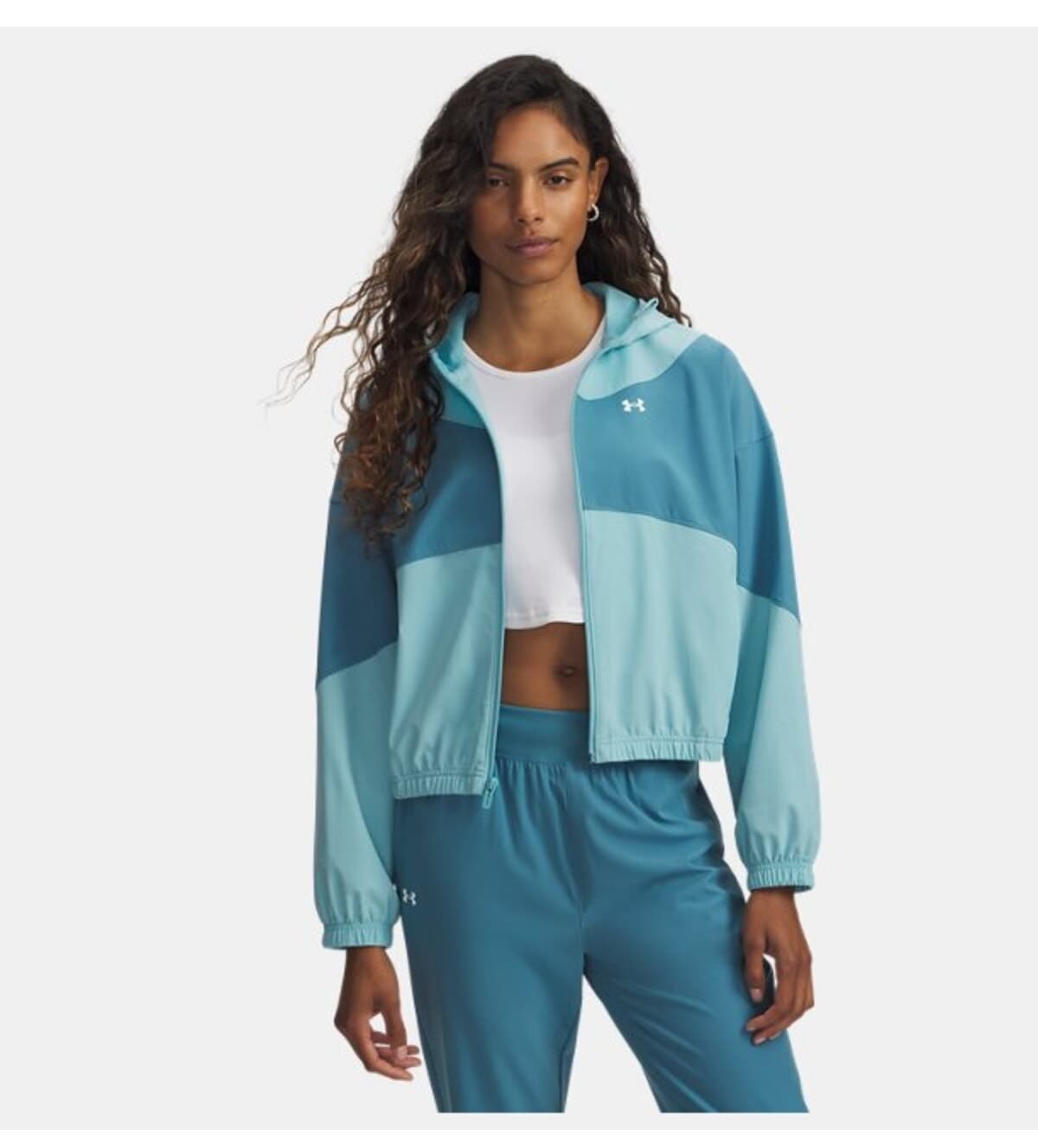 ژاکت زنانه Under Armour UA Rival کلاهدار با پارچه بافتهشده مدل 6004849-425 ژاکت زنانه Under Armour UA Rival کلاهدار با پارچه بافتهشده مدل 6004849-425