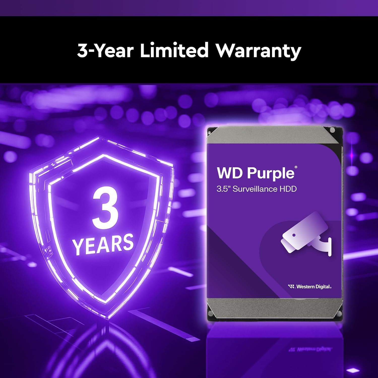 هارد دیسک داخلی نظارتی Western Digital WD Purple ظرفیت 4TB، SATA 6 Gb/s، کش 256 MB، 3.5 اینچ مدل WD43PURZ هارد دیسک داخلی نظارتی Western Digital WD Purple ظرفیت 4TB، SATA 6 Gb/s، کش 256 MB، 3.5 اینچ مدل WD43PURZ