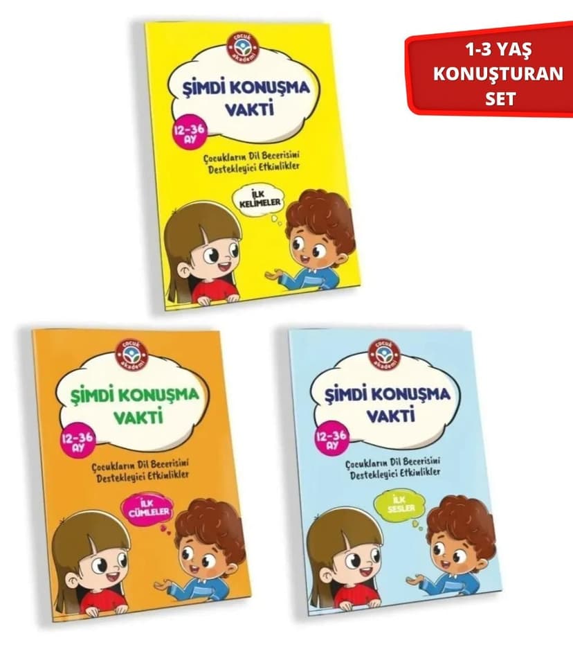 ست تقویت گفتار کودکان ۱ تا ۳ ساله Çocuk Akademi Şimdi Konuşma Vakti Seti ست تقویت گفتار کودکان ۱ تا ۳ ساله Çocuk Akademi Şimdi Konuşma Vakti Seti