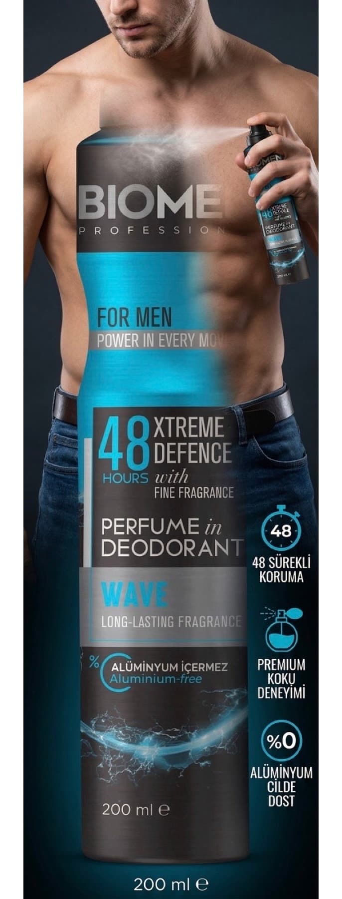 دئودورانت عطری مردانه Biomen مدل Wave 200 ml دئودورانت عطری مردانه Biomen مدل Wave 200 ml