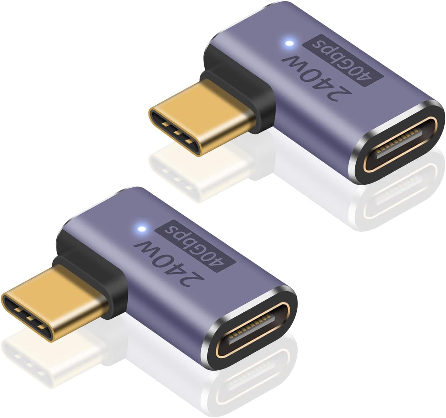 کوپلر USB C ماده به ماده Poyiccot بسته 2 عددی 240W 40Gbps کوپلر USB C ماده به ماده Poyiccot بسته 2 عددی 240W 40Gbps