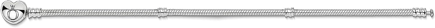 دستبند زنانه PANDORA Moments نقره استرلینگ قفل قلبی زنجیر مار برای آویز 16 CM دستبند زنانه PANDORA Moments نقره استرلینگ قفل قلبی زنجیر مار برای آویز 16 CM