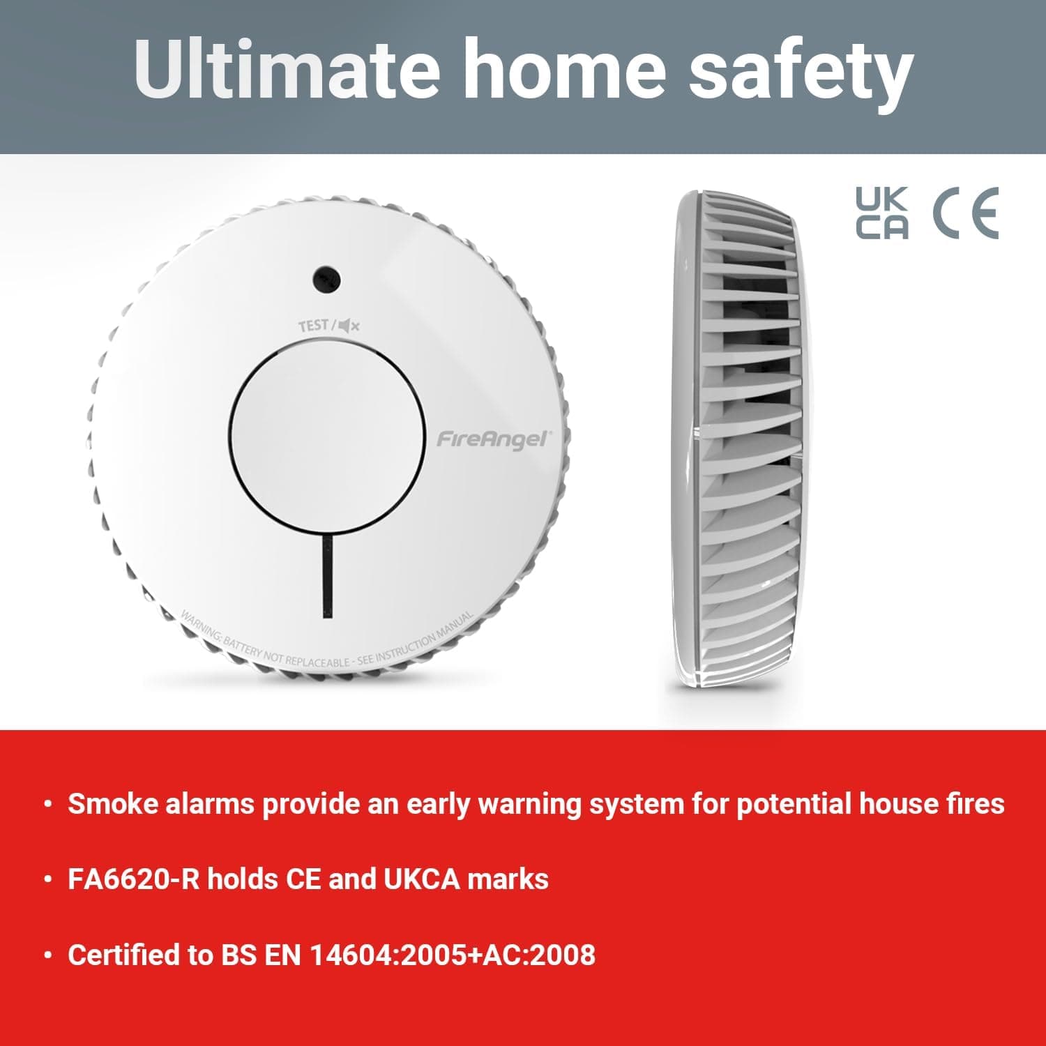 آشکارساز دود و آتش خانگی FireAngel اپتیکال باتریخور مدل FA6620 آشکارساز دود و آتش خانگی FireAngel اپتیکال باتریخور مدل FA6620