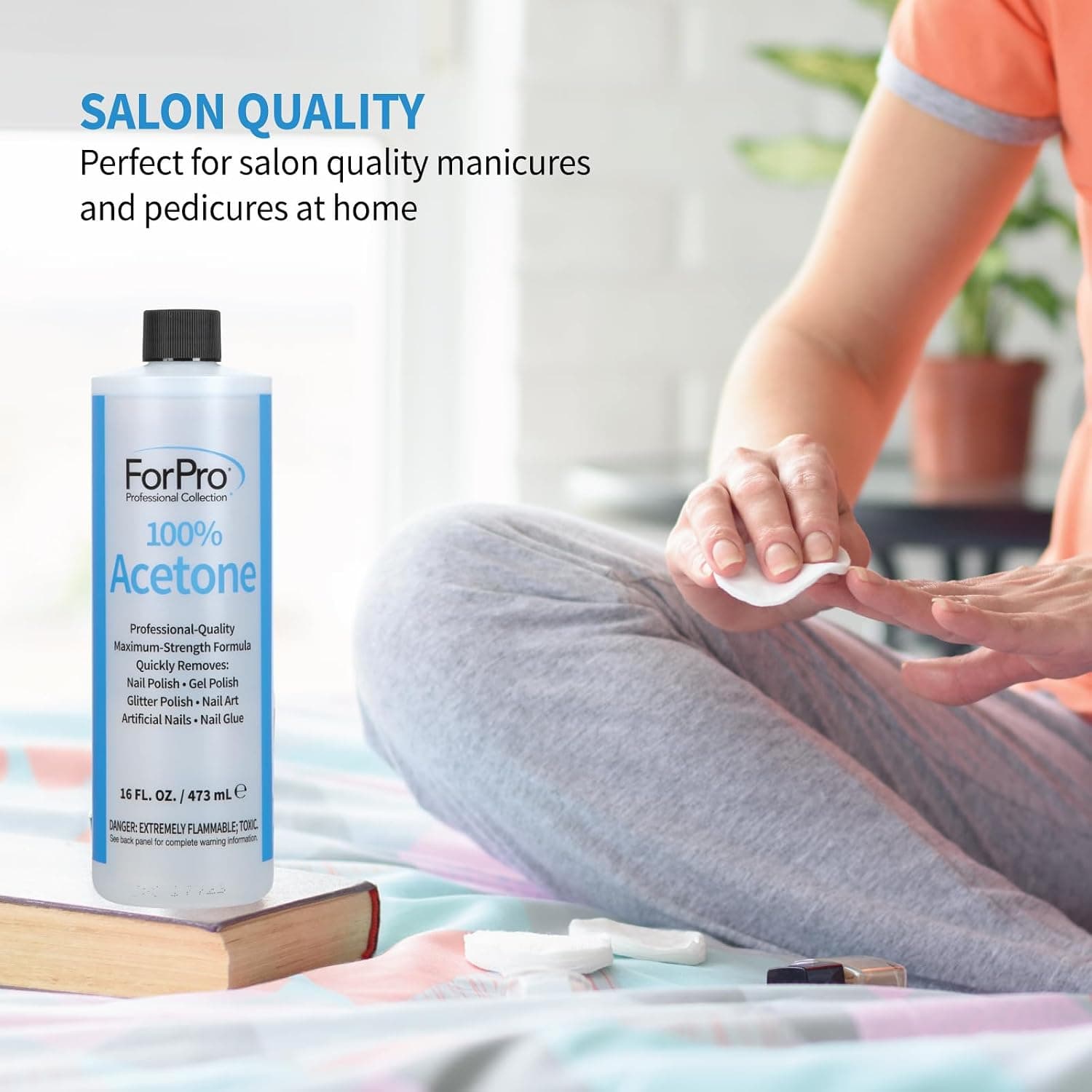 پاککننده لاک ناخن ForPro Professional Collection با استون خالص 100%، 16 fl. oz. پاککننده لاک ناخن ForPro Professional Collection با استون خالص 100%، 16 fl. oz.
