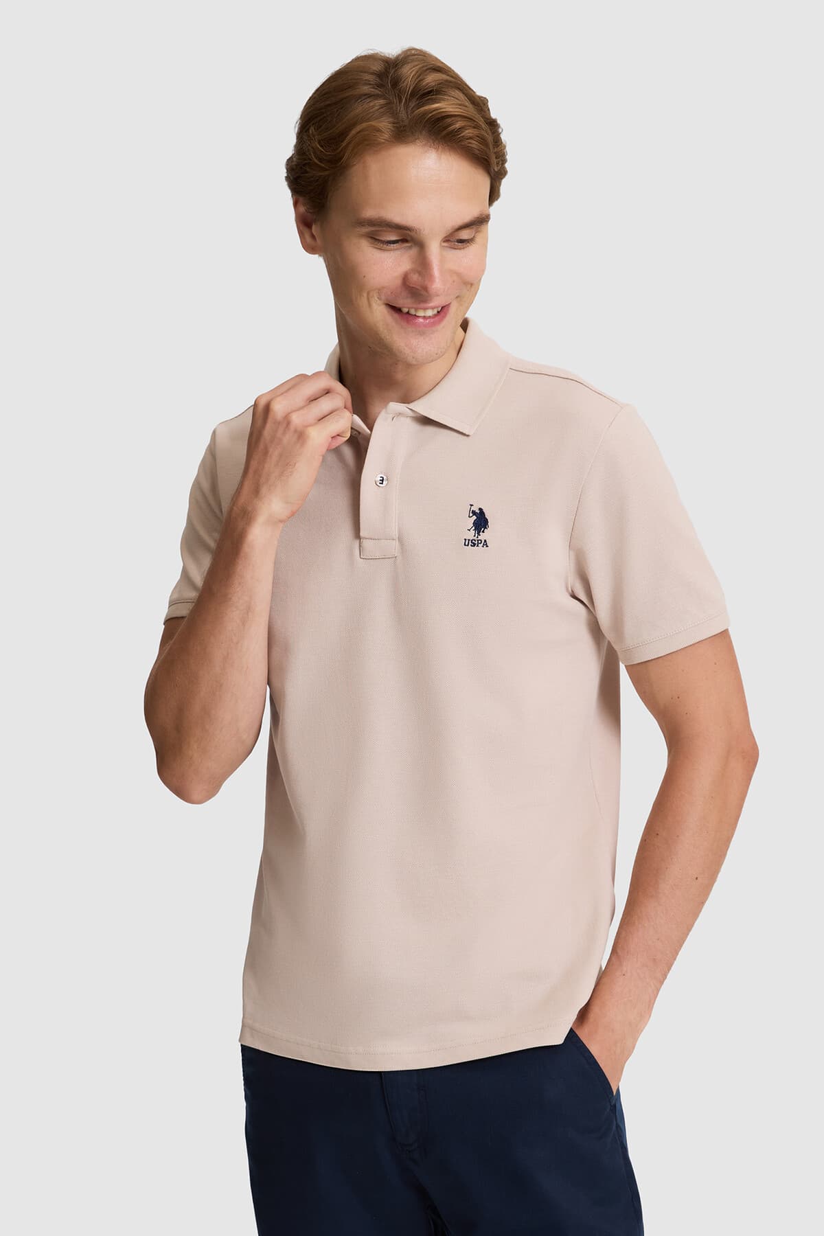 تیشرت مردانه U.S. Polo Assn. یقه پولو فیت معمولی سنگی مدل 50322314-VR049 تیشرت مردانه U.S. Polo Assn. یقه پولو فیت معمولی سنگی مدل 50322314-VR049