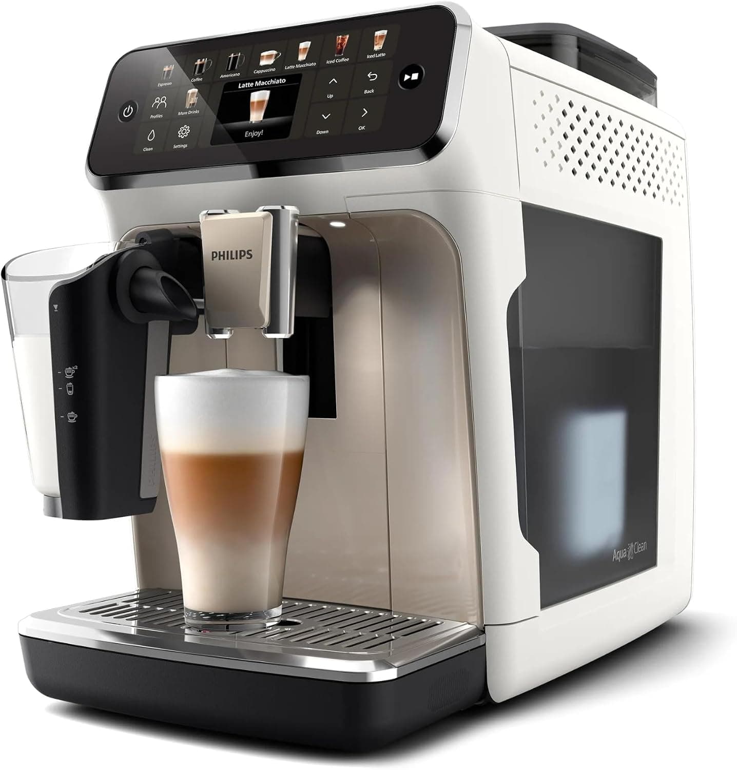 اسپرسوساز تماماتوماتیک Philips سری 5500 LatteGo مدل EP5547/90 همراه قرص حلکننده روغن قهوه CA6704/10 اسپرسوساز تماماتوماتیک Philips سری 5500 LatteGo مدل EP5547/90 همراه قرص حلکننده روغن قهوه CA6704/10