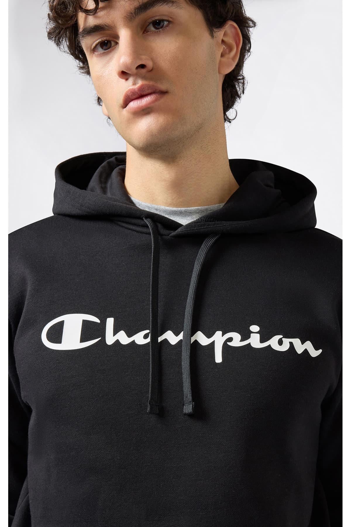 هودی سویشرت مردانه Champion مشکی مدل 221809-KK001 هودی سویشرت مردانه Champion مشکی مدل 221809-KK001