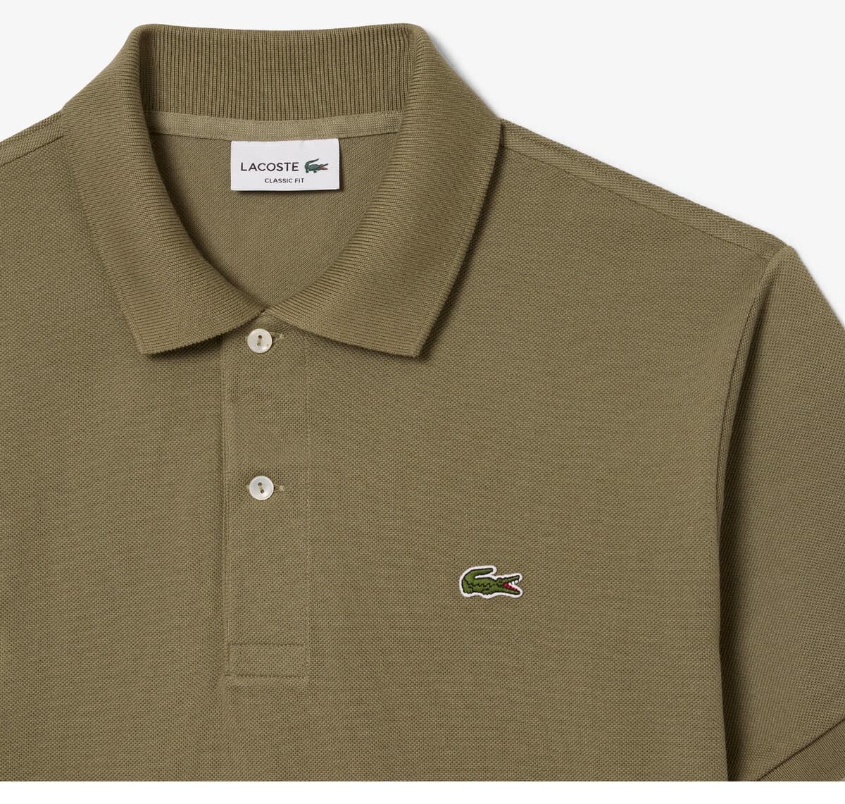 پولو مردانه Lacoste فیت کلاسیک خاکی مدل L.12.12 پولو مردانه Lacoste فیت کلاسیک خاکی مدل L.12.12