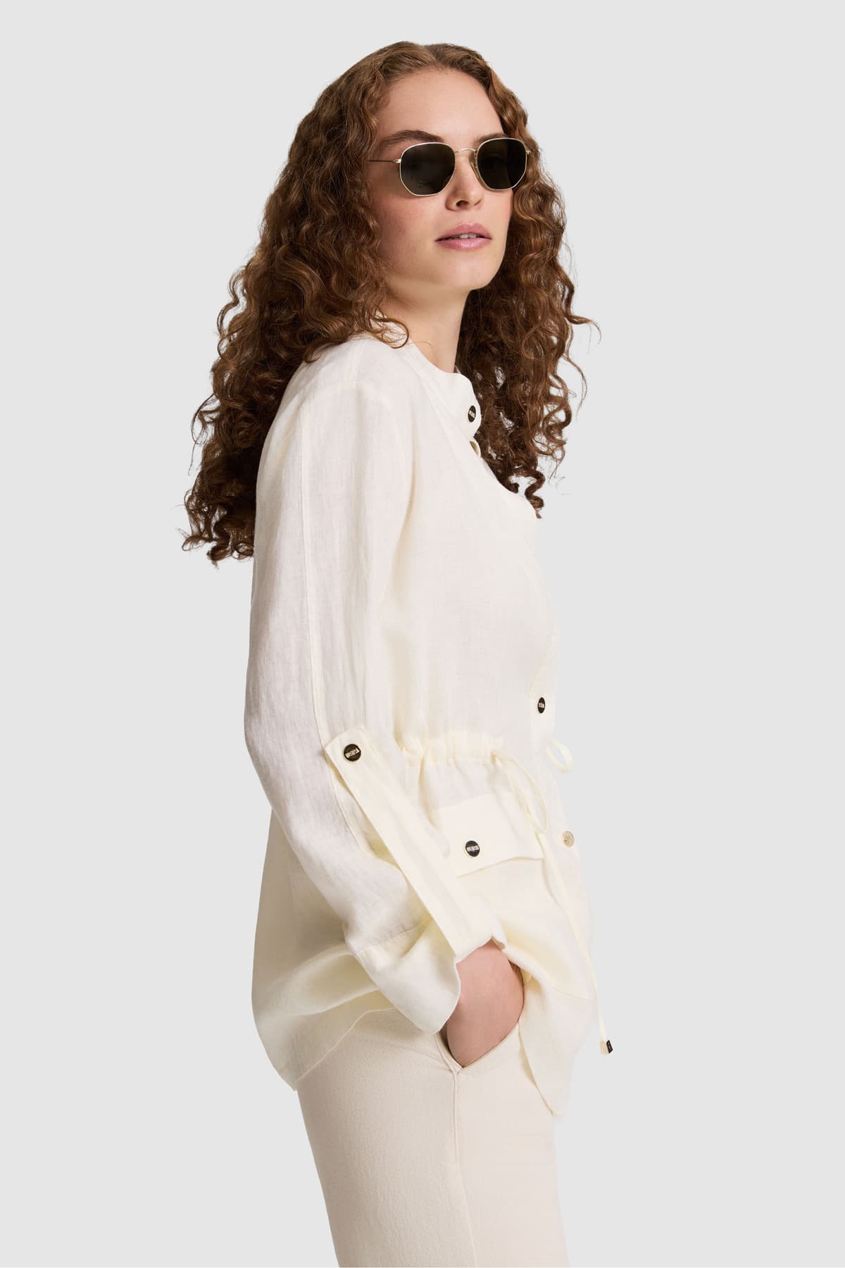 پیراهن زنانه U.S. Polo Assn. کرم آستین بلند مدل 50326642-VR256 پیراهن زنانه U.S. Polo Assn. کرم آستین بلند مدل 50326642-VR256