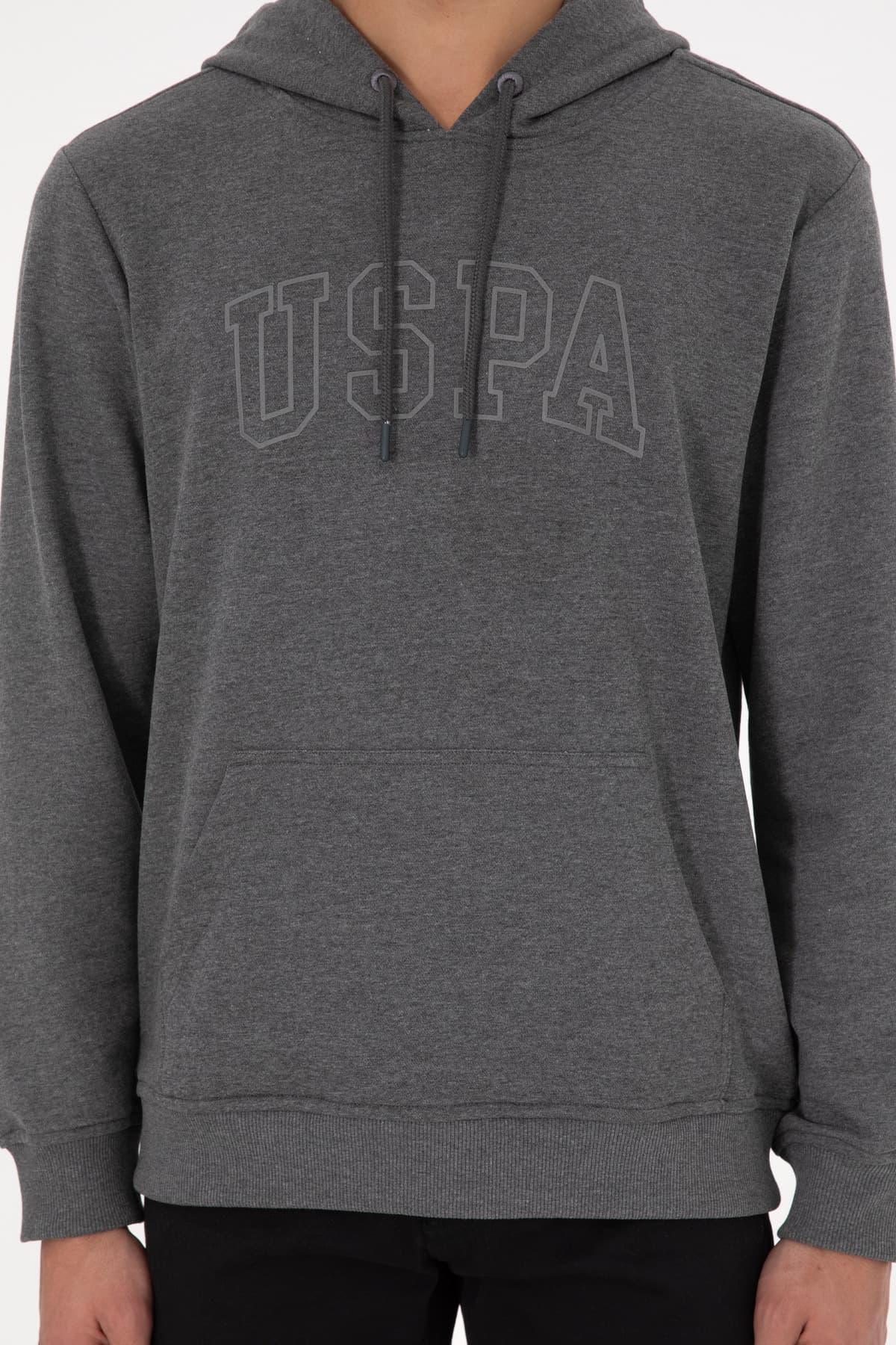 سویشرت مردانه U.S. Polo Assn. کلاهدار فیت معمولی آنتراسیت ملانژ مدل 50295175-VR081 سویشرت مردانه U.S. Polo Assn. کلاهدار فیت معمولی آنتراسیت ملانژ مدل 50295175-VR081