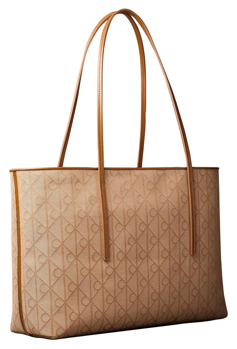 کیف توت زنانه Calvin Klein بژ مدل EMBLEM AOP JACQUARD TOTE W/POUCH کیف توت زنانه Calvin Klein بژ مدل EMBLEM AOP JACQUARD TOTE W/POUCH