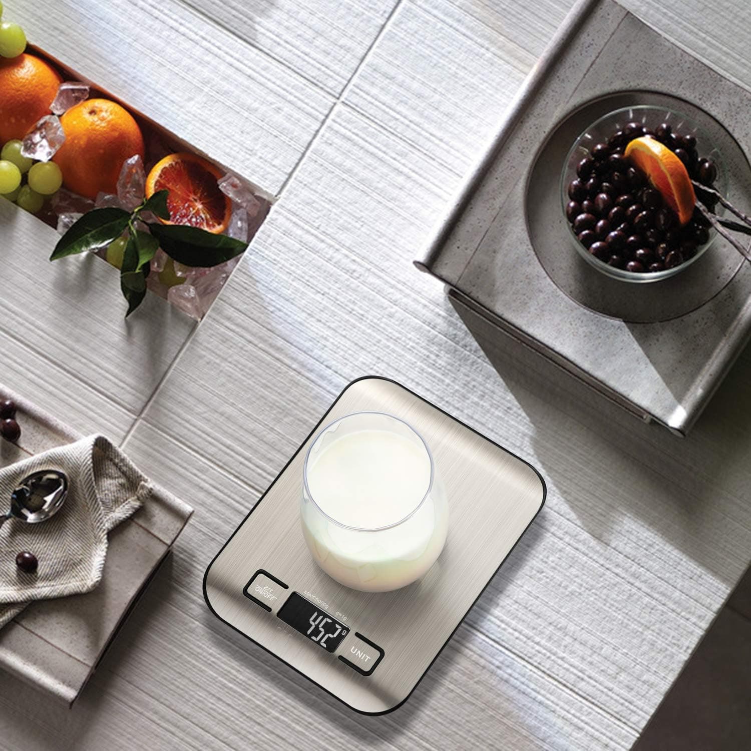 ترازو آشپزخانه دیجیتال Orret Home سطح استیل ضدزنگ ظرفیت 5 کیلوگرم صفحه LCD ترازو آشپزخانه دیجیتال Orret Home سطح استیل ضدزنگ ظرفیت 5 کیلوگرم صفحه LCD