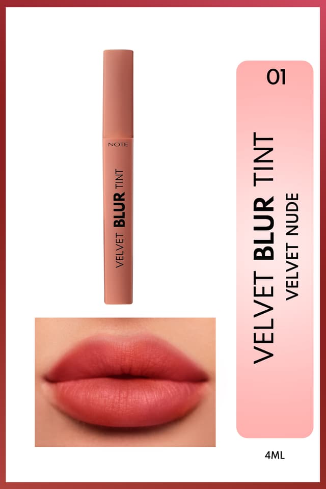 رژ لب مات مرطوبکننده Note Cosmetics Velvet Blur Tint با پایان مخملی مدل 01 Velvet Nude، نود رژ لب مات مرطوبکننده Note Cosmetics Velvet Blur Tint با پایان مخملی مدل 01 Velvet Nude، نود