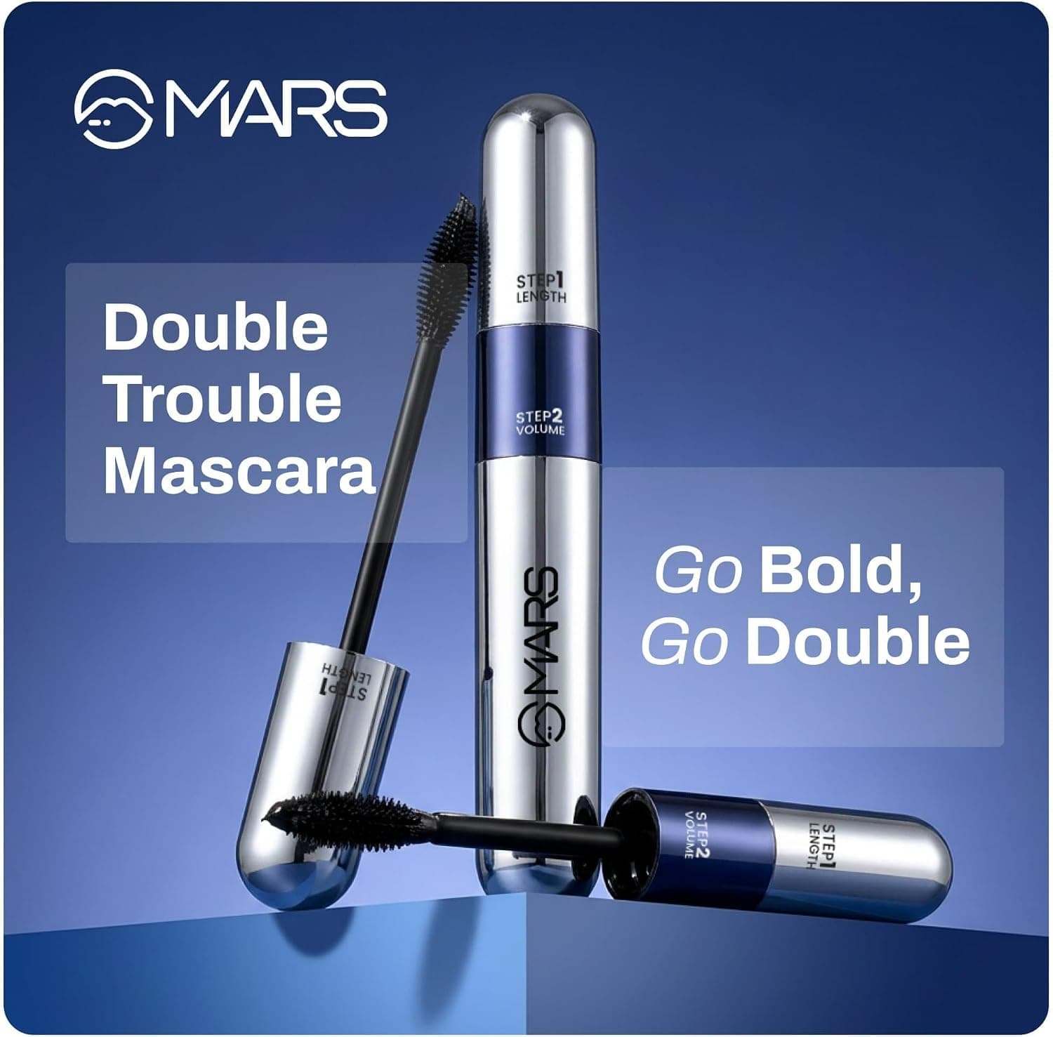 ریمل زنانه MARS حجمدهنده و بلندکننده 2-in-1 مدل Double Trouble مشکی 15 ml ریمل زنانه MARS حجمدهنده و بلندکننده 2-in-1 مدل Double Trouble مشکی 15 ml