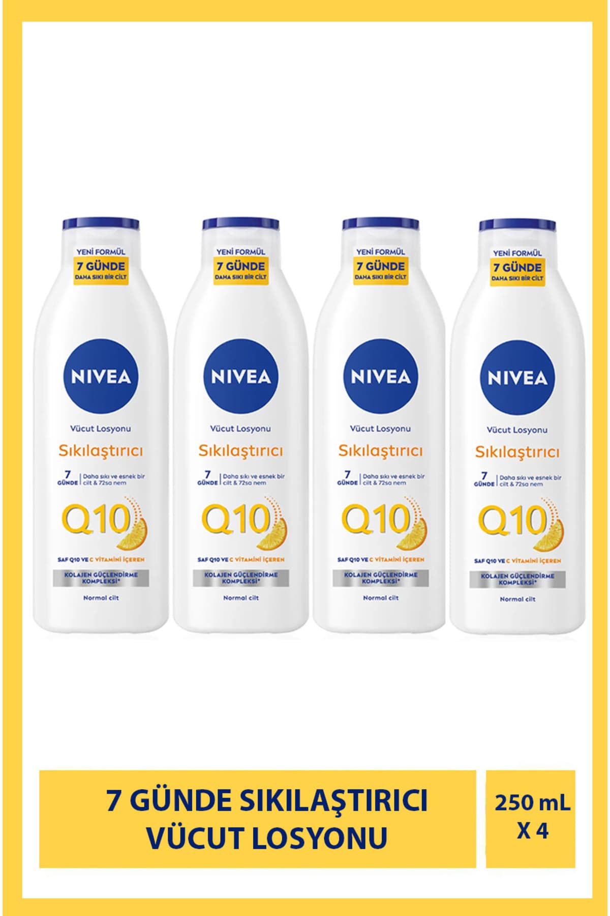 لوسیون بدن NIVEA مدل Q10 سفتکننده 7 روزه ویتامین C 250ml 4 عددی لوسیون بدن NIVEA مدل Q10 سفتکننده 7 روزه ویتامین C 250ml 4 عددی