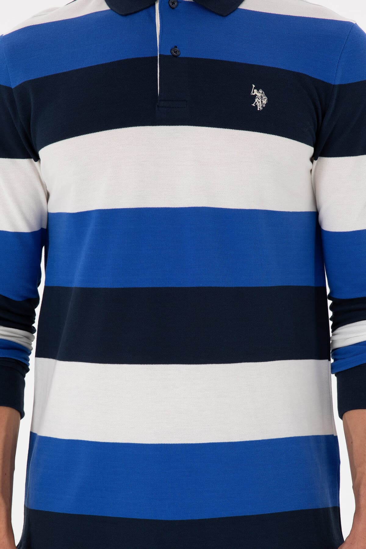 سویشرت مردانه U.S. Polo Assn. فیت معمولی یقه پولو آبی ساکسی مدل 50293428-VR045 سویشرت مردانه U.S. Polo Assn. فیت معمولی یقه پولو آبی ساکسی مدل 50293428-VR045