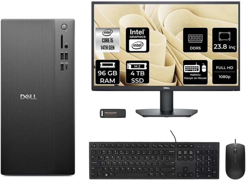 کامپیوتر دسکتاپ Dell Ect1250 i5 14400 96GB 4TB SSD 23.8 اینچ FHD FreeDOS مدل Rplsr003Up620 کامپیوتر دسکتاپ Dell Ect1250 i5 14400 96GB 4TB SSD 23.8 اینچ FHD FreeDOS مدل Rplsr003Up620
