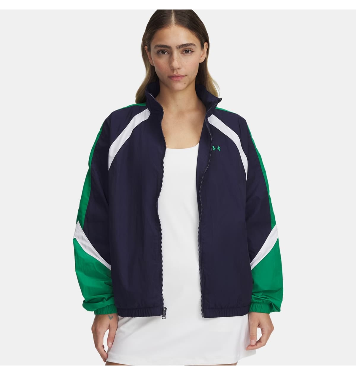 ژاکت ورزشی زنانه Under Armour کرینکل سرمهای Icon ژاکت ورزشی زنانه Under Armour کرینکل سرمهای Icon