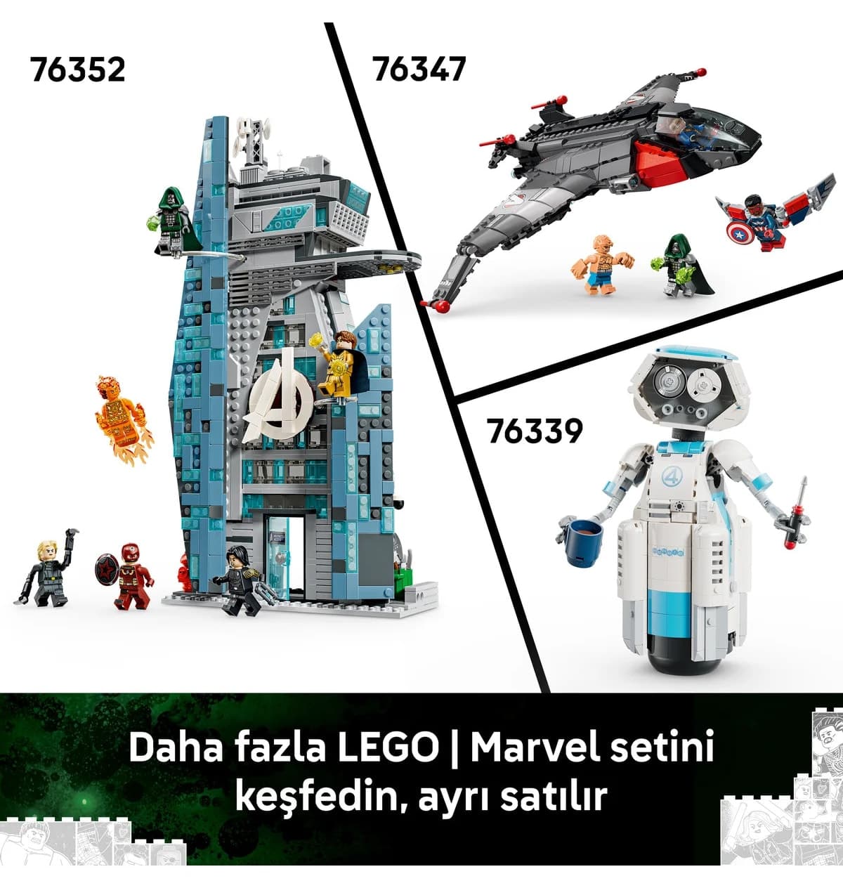 لگو Marvel نبرد افسانهای Avengers: Doomsday مدل 76348 با 846 قطعه لگو Marvel نبرد افسانهای Avengers: Doomsday مدل 76348 با 846 قطعه