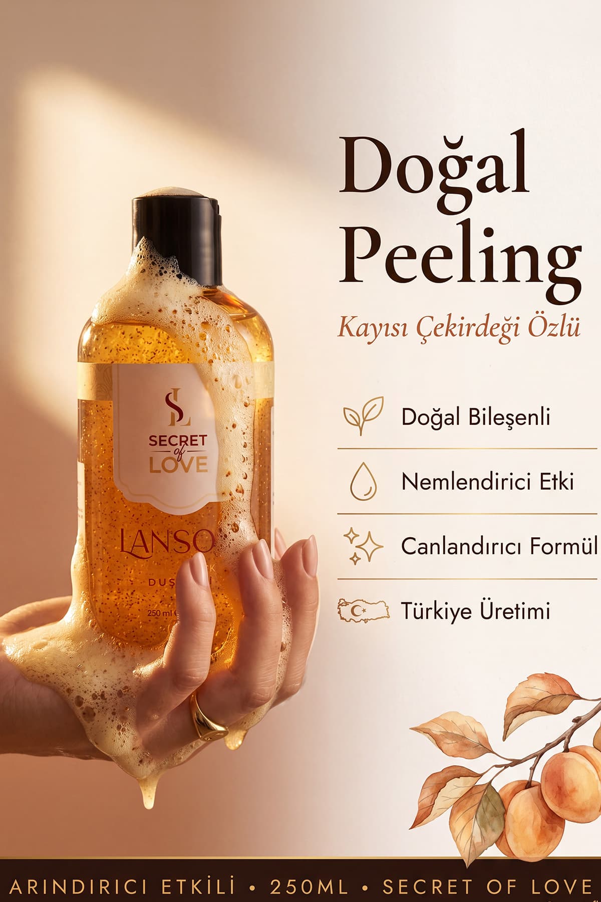 ژل دوش پیلینگ زنانه SECRET OF LOVE دانهدار Lansom 250 ml ژل دوش پیلینگ زنانه SECRET OF LOVE دانهدار Lansom 250 ml
