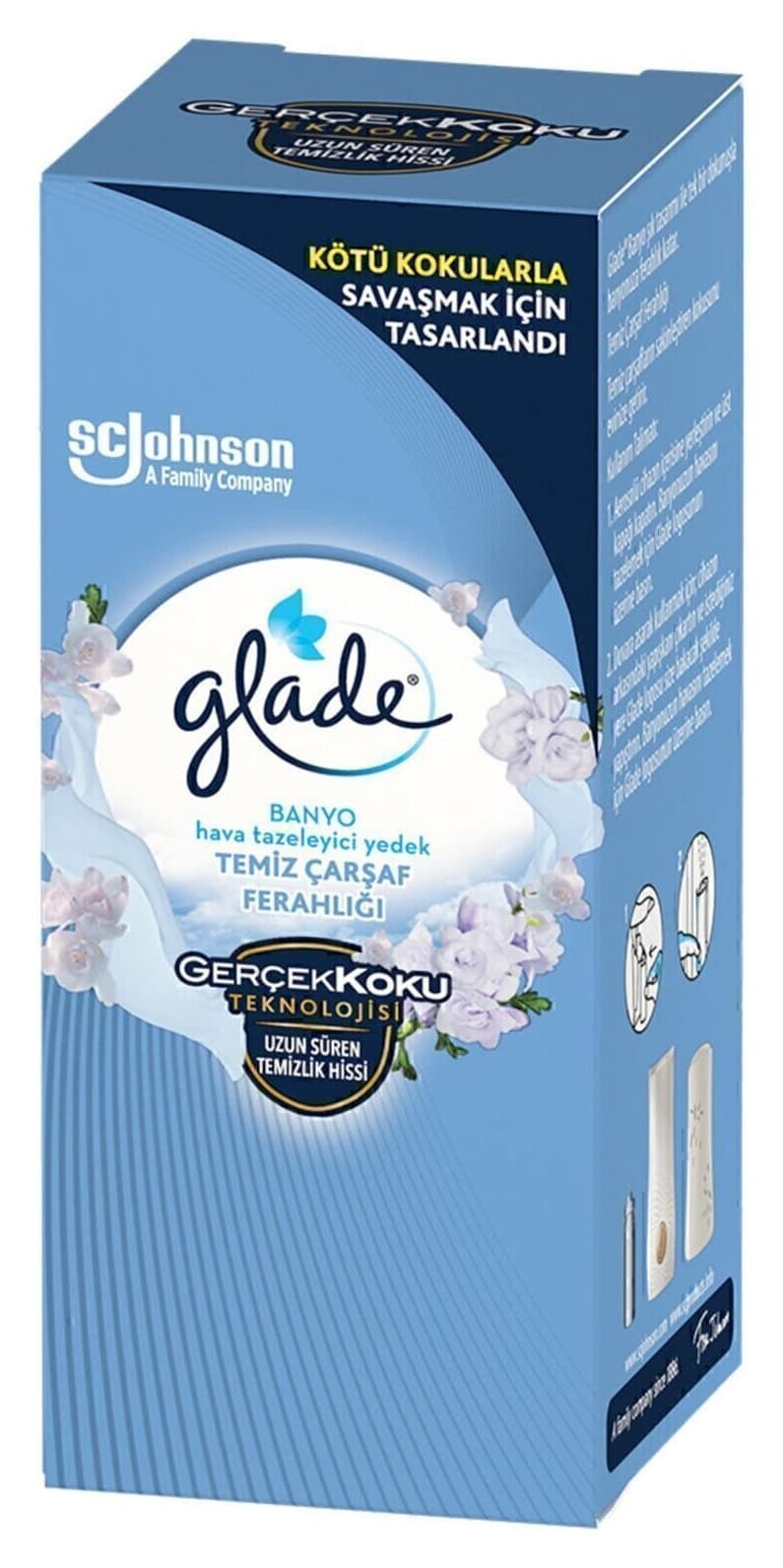 خوشبوکننده هوای حمام یدک Glade با رایحه تازگی ملحفه تمیز 10 Ml خوشبوکننده هوای حمام یدک Glade با رایحه تازگی ملحفه تمیز 10 Ml