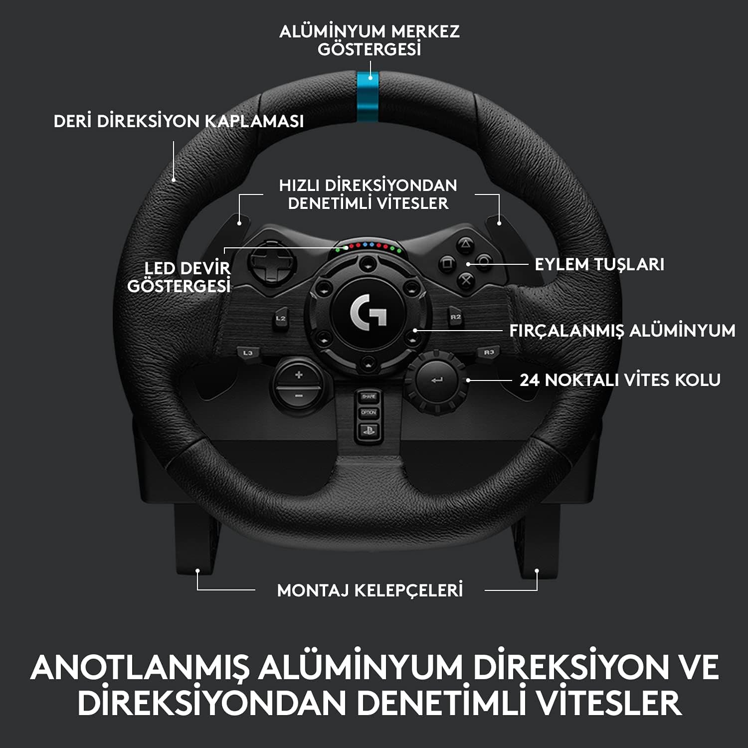 فرمان بازی مسابقهای Logitech G Driving Force با پدال ترمز مرحلهای، ساختار آلومینیومی، فولادی و چرمی، سازگار با PS3/PS4/PS5/PC، فناوری Trueforce، مشکی، مدل G923 فرمان بازی مسابقهای Logitech G Driving Force با پدال ترمز مرحلهای، ساختار آلومینیومی، فولادی و چرمی، سازگار با PS3/PS4/PS5/PC، فناوری Trueforce، مشکی، مدل G923