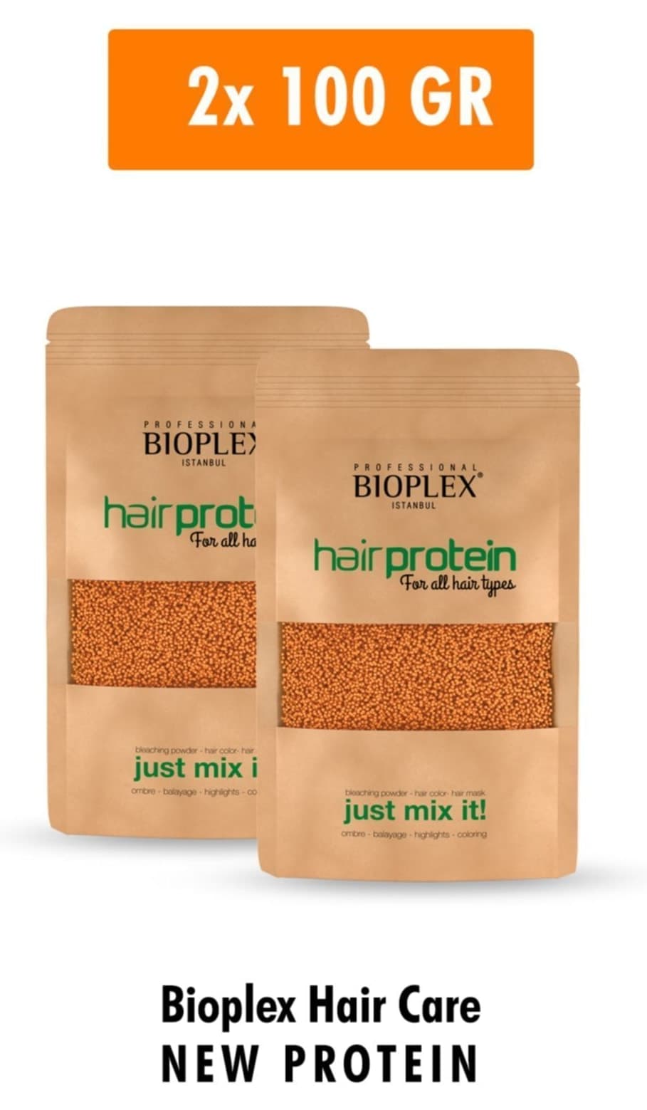 پروتئین مراقبت مو BIOPLEX ضد آسیب سفیدکردن و رنگ مو 2x100 Gr - 2 پک پروتئین مراقبت مو BIOPLEX ضد آسیب سفیدکردن و رنگ مو 2x100 Gr - 2 پک