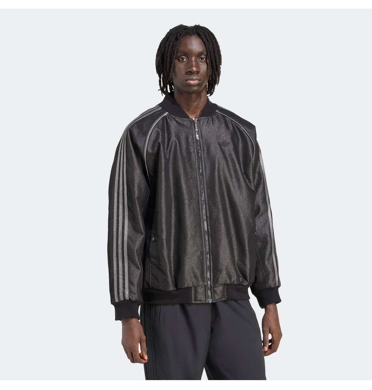 ژاکت مردانه adidas از جنس دنیم به رنگ مشکی ژاکت مردانه adidas از جنس دنیم به رنگ مشکی