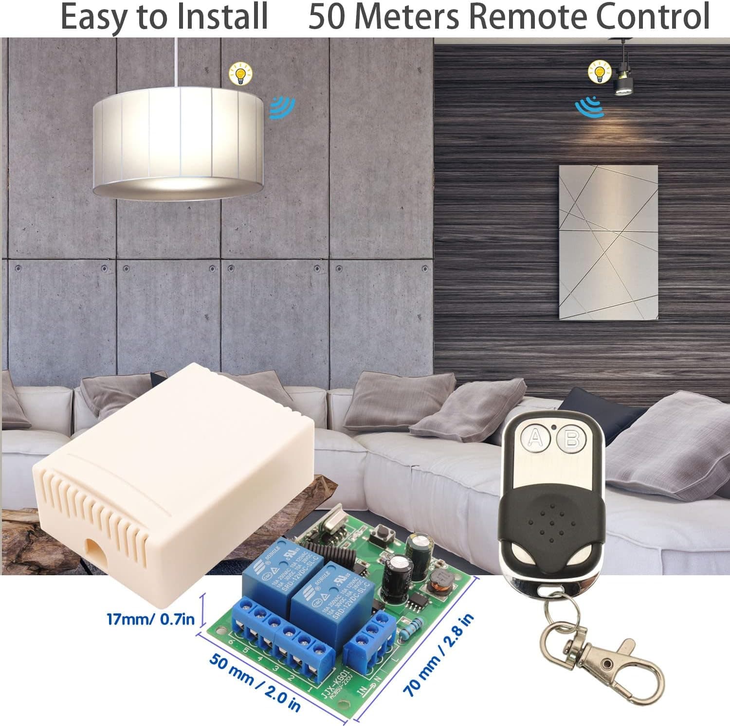 رله بیسیم DieseRC کنترل از راه دور 10A 30A با فرکانس 433MHz مدل 2202 رله بیسیم DieseRC کنترل از راه دور 10A 30A با فرکانس 433MHz مدل 2202