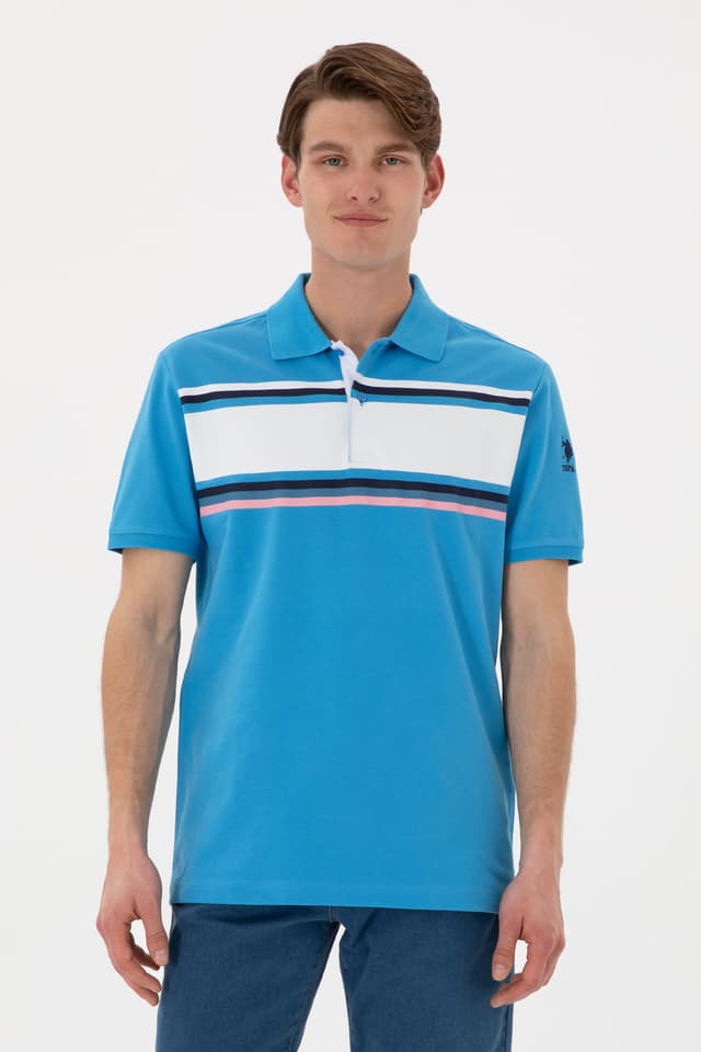 تیشرت مردانه U.S. Polo Assn. فیت معمولی یقه پولو فیروزهای مدل 50306858-VR093 تیشرت مردانه U.S. Polo Assn. فیت معمولی یقه پولو فیروزهای مدل 50306858-VR093