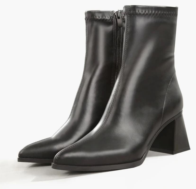 بوت زنانه Lio Shoes مشکی نوک تیز پاشنه کلفت استرچ بوت زنانه Lio Shoes مشکی نوک تیز پاشنه کلفت استرچ