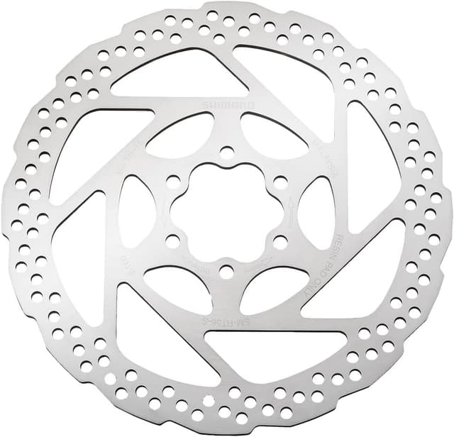 دیسک ترمز دوچرخه بزرگسالان SHIMANO چندرنگ 160 mm ششپیچ رزینی مدل RT56 دیسک ترمز دوچرخه بزرگسالان SHIMANO چندرنگ 160 mm ششپیچ رزینی مدل RT56