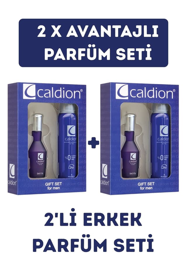 ست عطر مردانه Caldion شامل 2 عدد عطر Edt 50 ml و 2 عدد دئودورانت 150 ml ست عطر مردانه Caldion شامل 2 عدد عطر Edt 50 ml و 2 عدد دئودورانت 150 ml