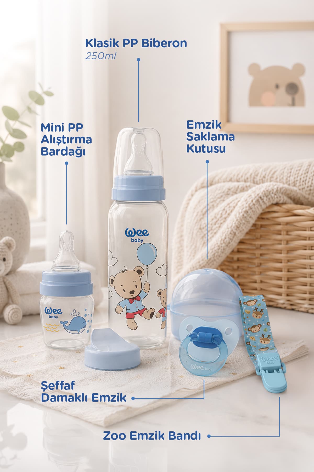 ست نوزادی Wee Baby آبی ست نوزادی Wee Baby آبی